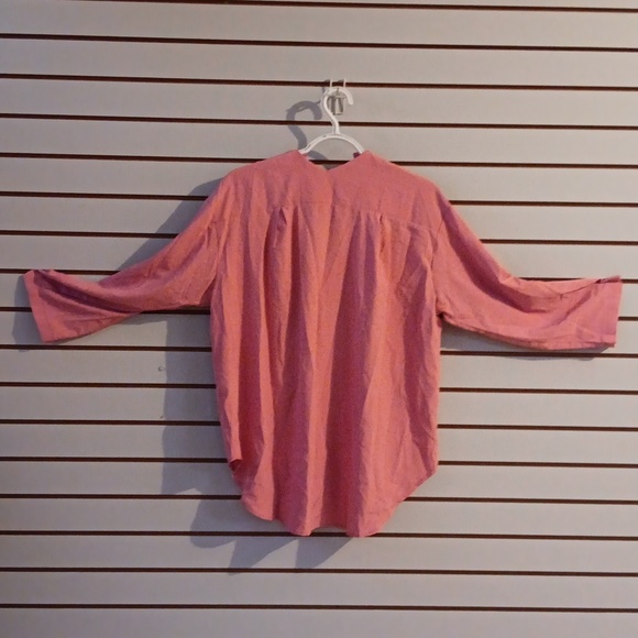 COCOA DANNY Womens Size 3XL Pink Top Shirt Lightweight Button Up High Low - Picture 3 of 6